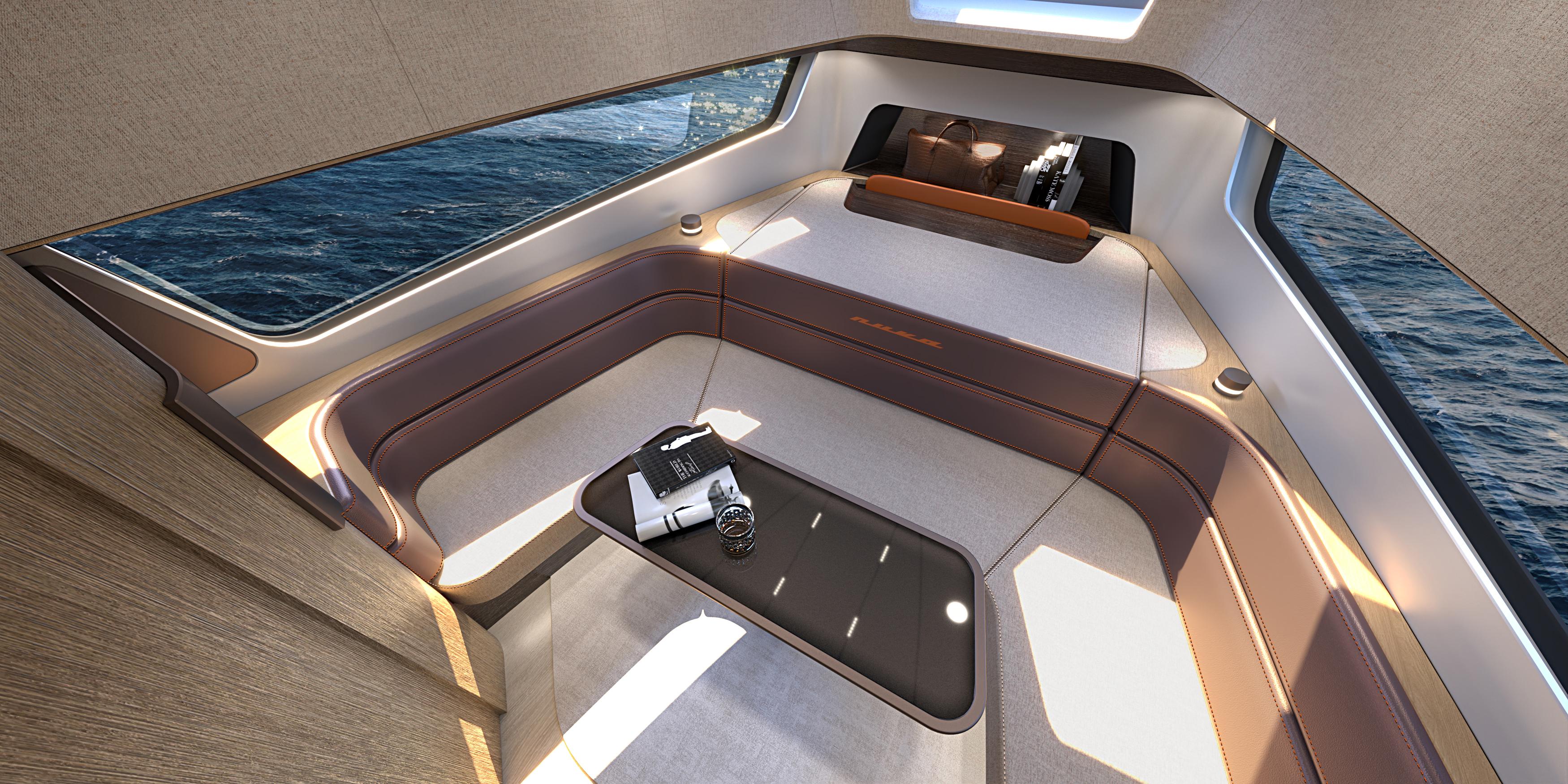 Interior yate de lujo